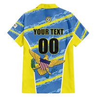 Custom US Virgin Islands Soccer Hawaiian Shirt Team Dashing Eagles Come On