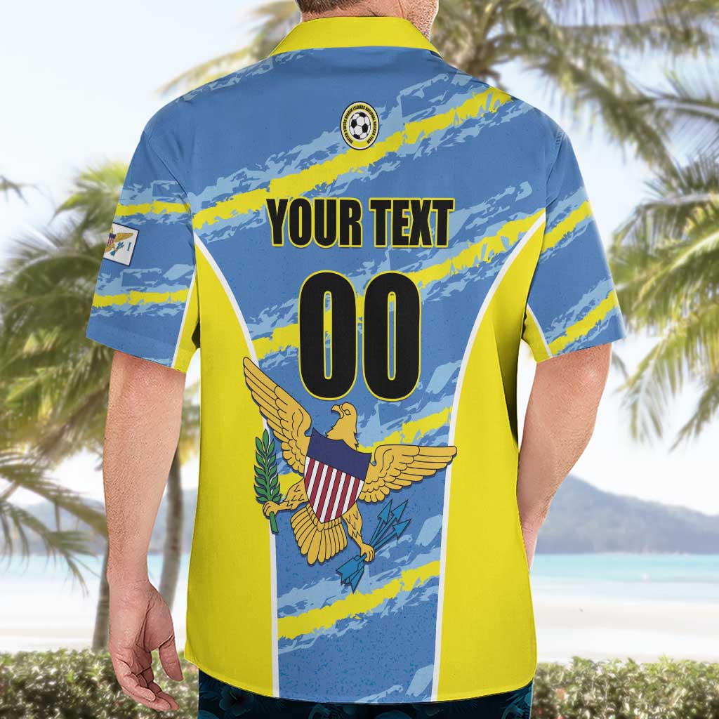 Custom US Virgin Islands Soccer Hawaiian Shirt Team Dashing Eagles Come On
