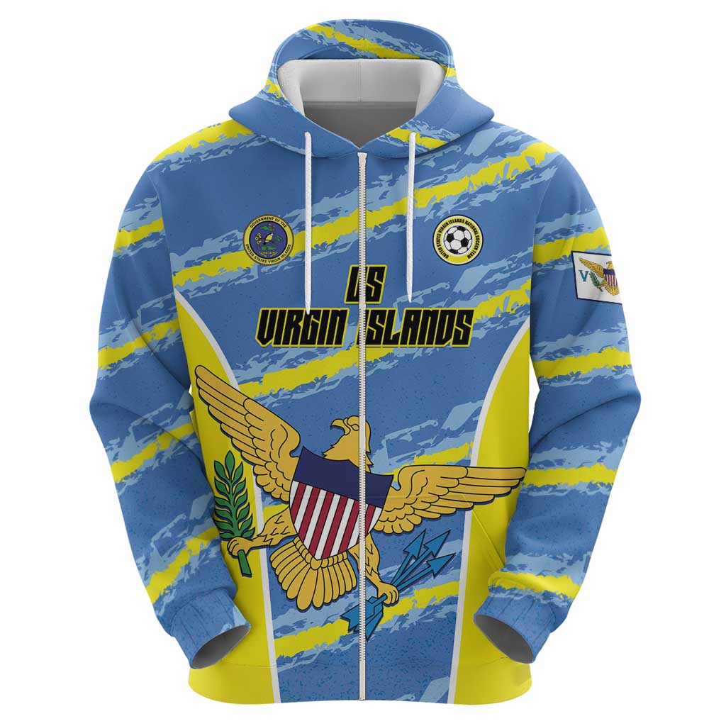 Custom US Virgin Islands Soccer Hoodie Team Dashing Eagles Come On
