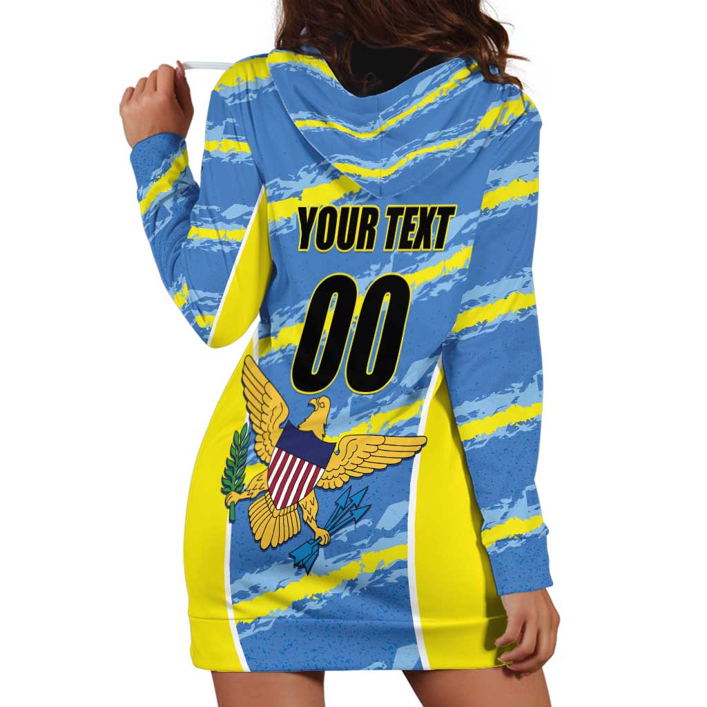 Custom US Virgin Islands Soccer Hoodie Dress Team Dashing Eagles Come On