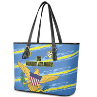 US Virgin Islands Soccer Leather Tote Bag Team Dashing Eagles Come On