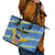 US Virgin Islands Soccer Leather Tote Bag Team Dashing Eagles Come On