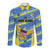 Custom US Virgin Islands Soccer Long Sleeve Button Shirt Team Dashing Eagles Come On