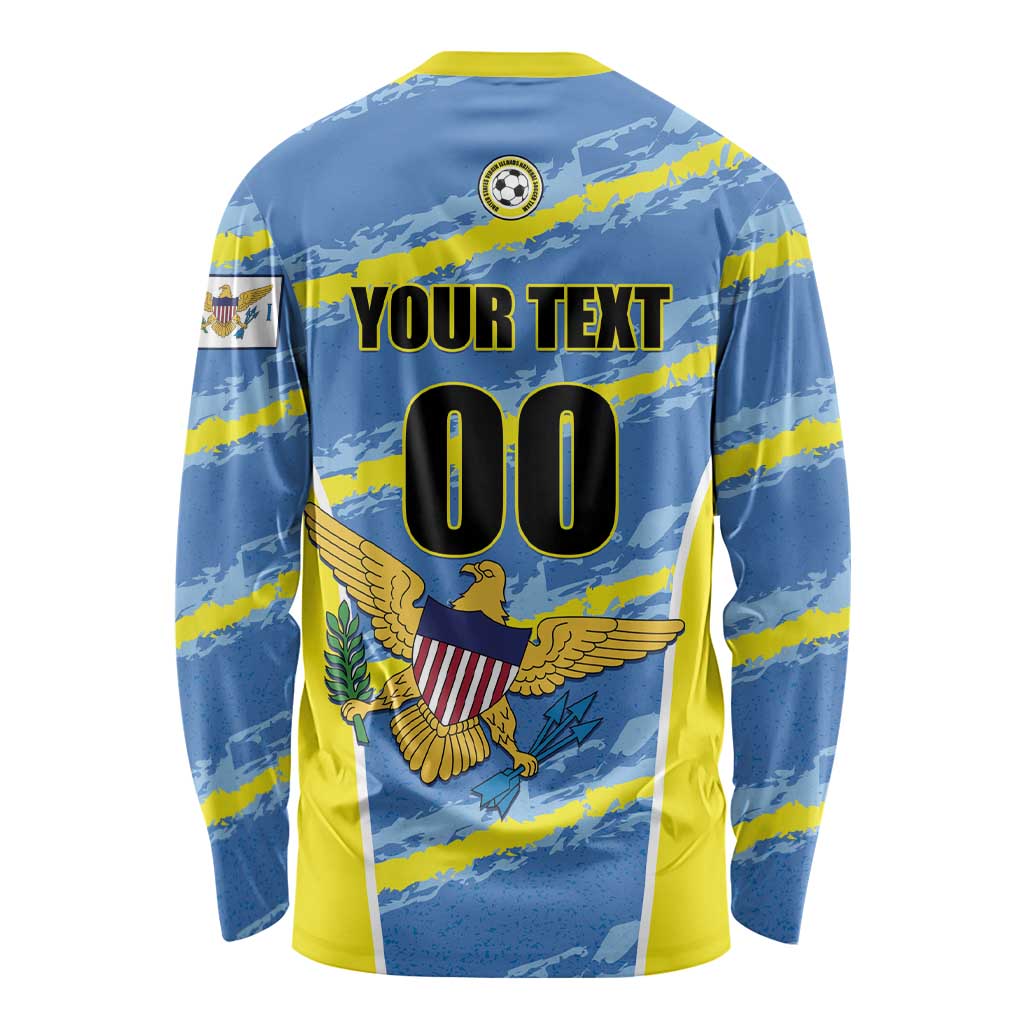 Custom US Virgin Islands Soccer Long Sleeve Shirt Team Dashing Eagles Come On