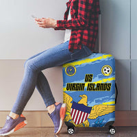 US Virgin Islands Soccer Luggage Cover Team Dashing Eagles Come On