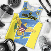 Custom US Virgin Islands Soccer Men Tank Top Team Dashing Eagles Come On