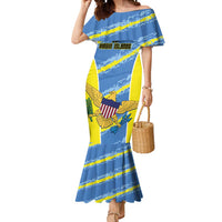 Custom US Virgin Islands Soccer Mermaid Dress Team Dashing Eagles Come On