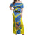 Custom US Virgin Islands Soccer Off Shoulder Maxi Dress Team Dashing Eagles Come On