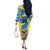 Custom US Virgin Islands Soccer Off The Shoulder Long Sleeve Dress Team Dashing Eagles Come On