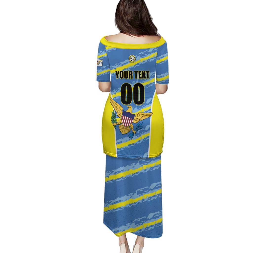 Custom US Virgin Islands Soccer Puletasi Team Dashing Eagles Come On