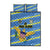US Virgin Islands Soccer Quilt Bed Set Team Dashing Eagles Come On