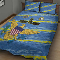 US Virgin Islands Soccer Quilt Bed Set Team Dashing Eagles Come On