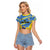 Custom US Virgin Islands Soccer Raglan Cropped T Shirt Team Dashing Eagles Come On