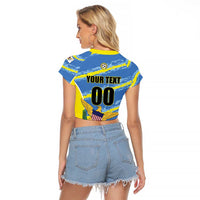 Custom US Virgin Islands Soccer Raglan Cropped T Shirt Team Dashing Eagles Come On