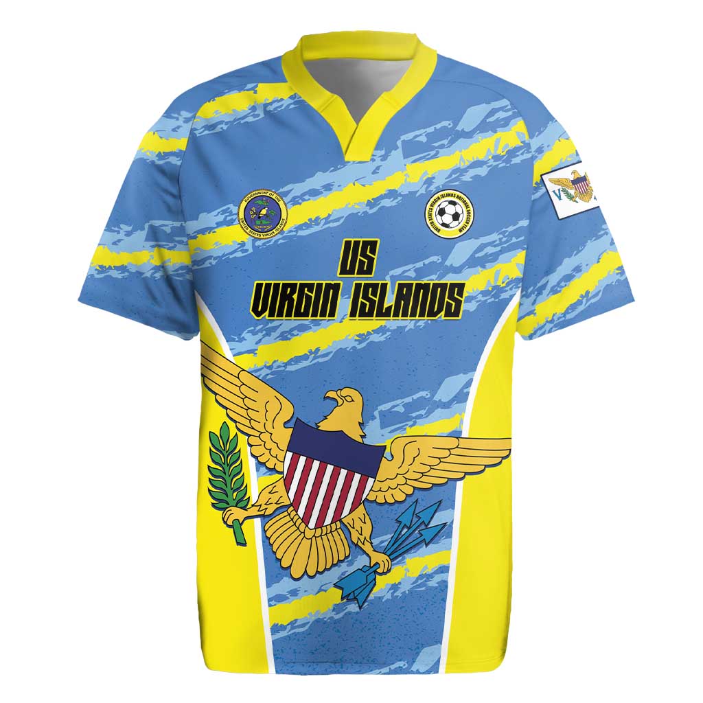Custom US Virgin Islands Soccer Rugby Jersey Team Dashing Eagles Come On