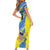 Custom US Virgin Islands Soccer Short Sleeve Bodycon Dress Team Dashing Eagles Come On