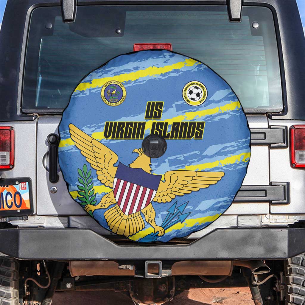US Virgin Islands Soccer Spare Tire Cover Team Dashing Eagles Come On