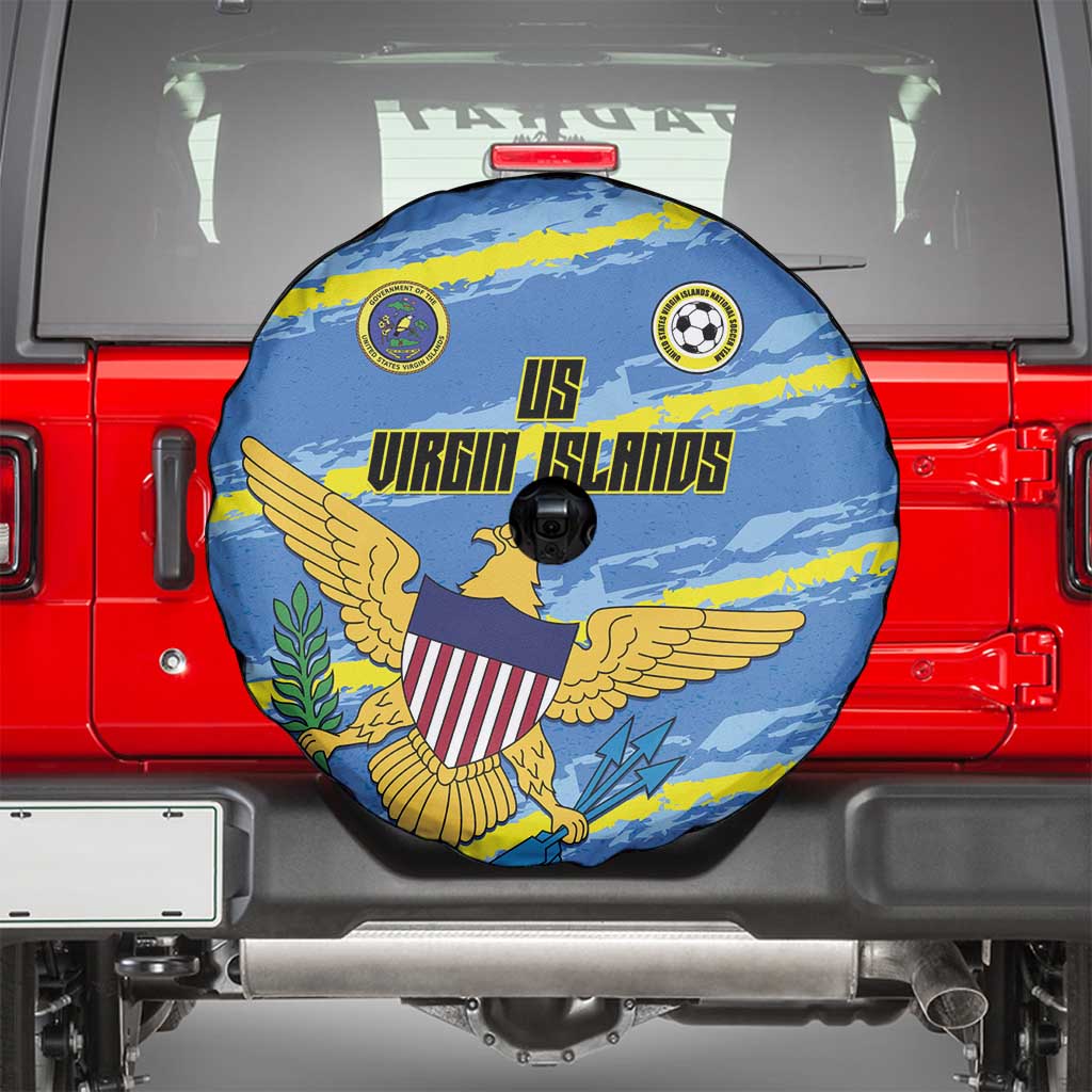 US Virgin Islands Soccer Spare Tire Cover Team Dashing Eagles Come On