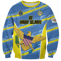 Custom US Virgin Islands Soccer Sweatshirt Team Dashing Eagles Come On