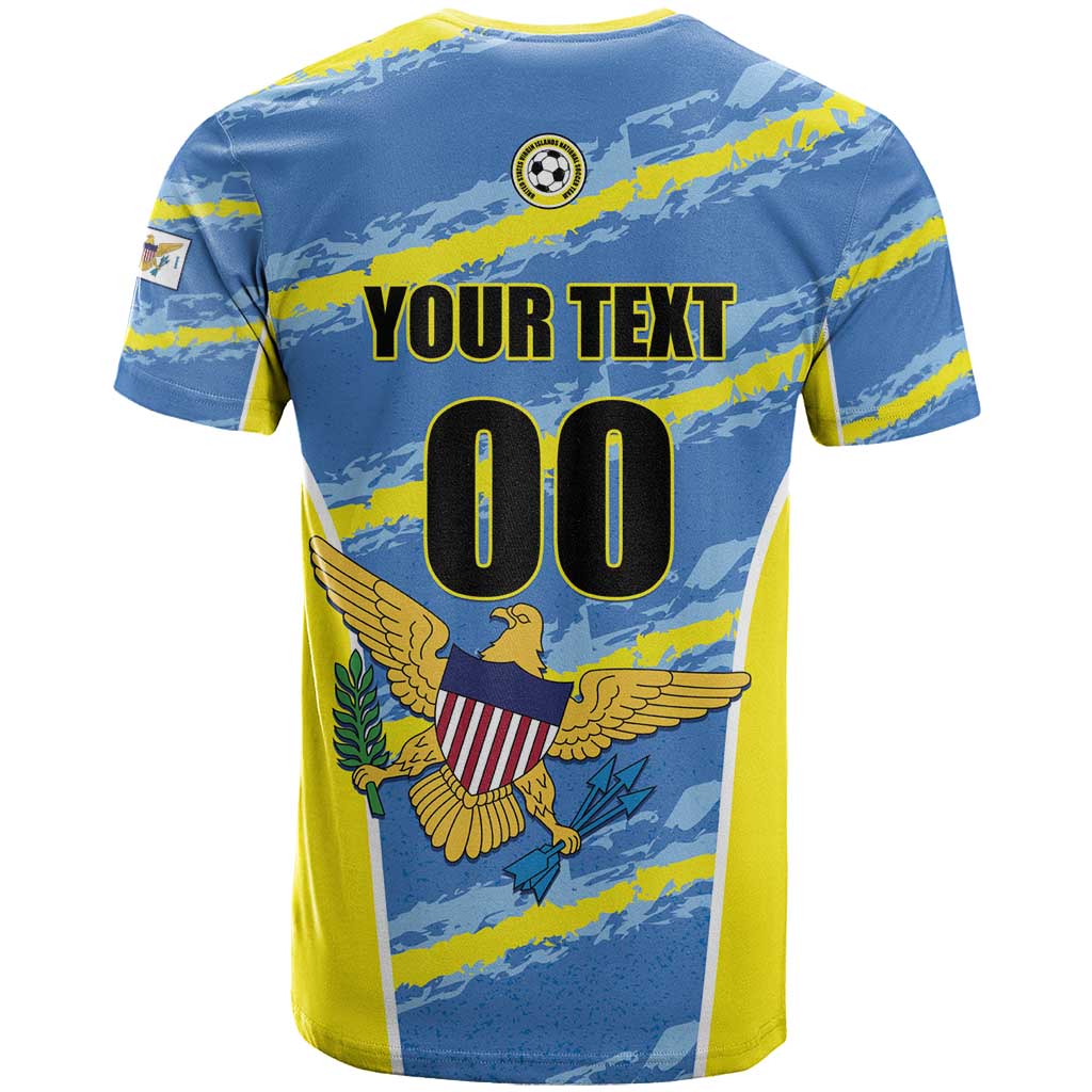 Custom US Virgin Islands Soccer T Shirt Team Dashing Eagles Come On