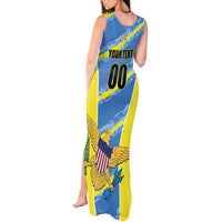 Custom US Virgin Islands Soccer Tank Maxi Dress Team Dashing Eagles Come On