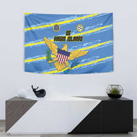 US Virgin Islands Soccer Tapestry Team Dashing Eagles Come On