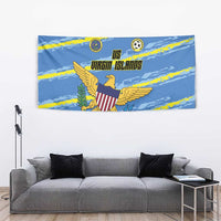 US Virgin Islands Soccer Tapestry Team Dashing Eagles Come On