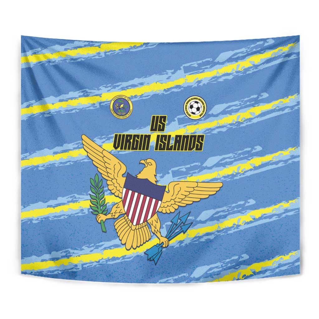 US Virgin Islands Soccer Tapestry Team Dashing Eagles Come On