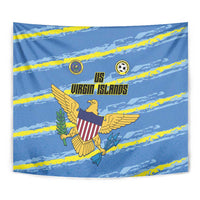US Virgin Islands Soccer Tapestry Team Dashing Eagles Come On