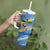 Custom US Virgin Islands Soccer Tumbler With Handle Team Dashing Eagles Come On