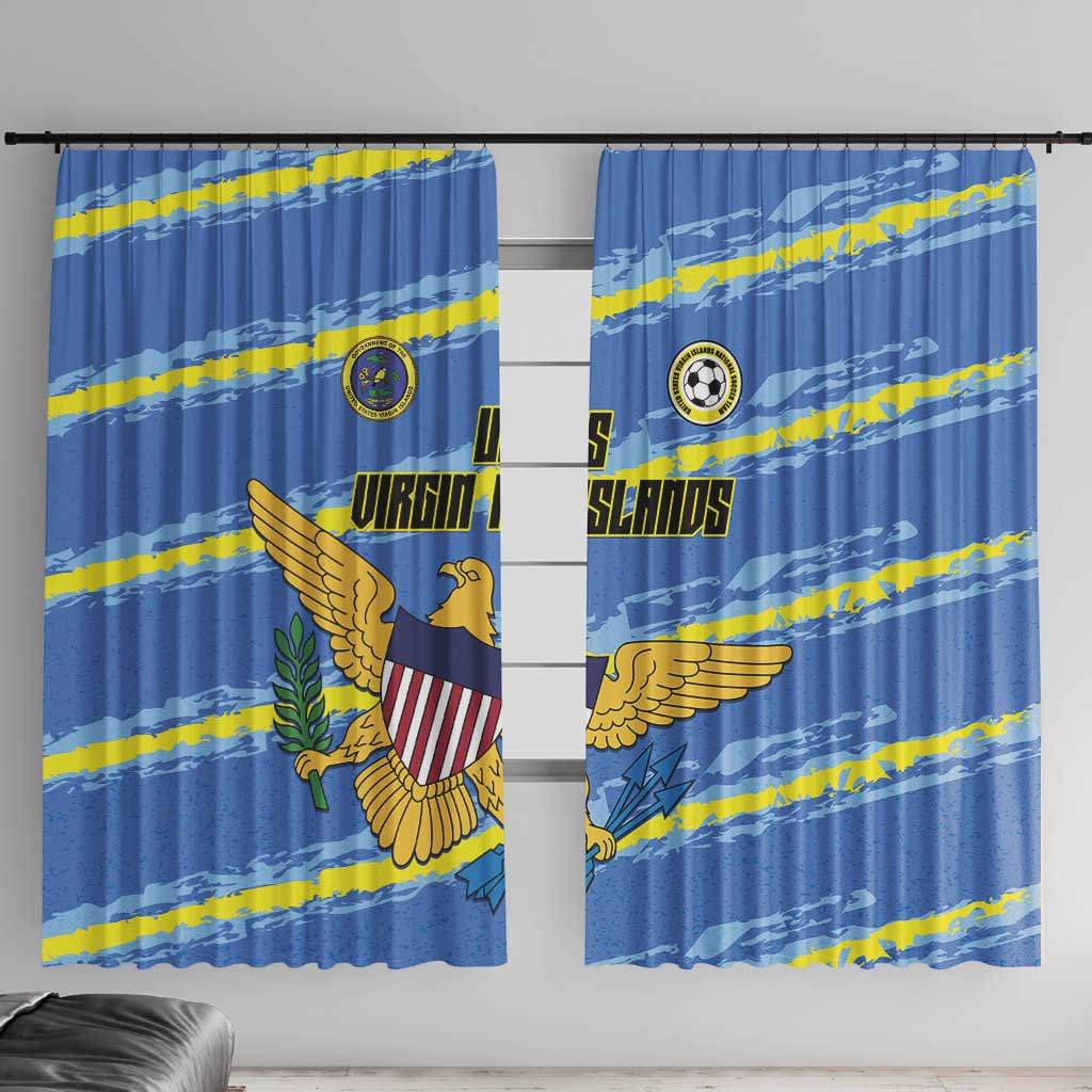 US Virgin Islands Soccer Window Curtain Team Dashing Eagles Come On