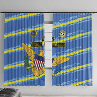 US Virgin Islands Soccer Window Curtain Team Dashing Eagles Come On