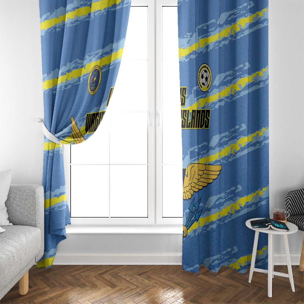 US Virgin Islands Soccer Window Curtain Team Dashing Eagles Come On