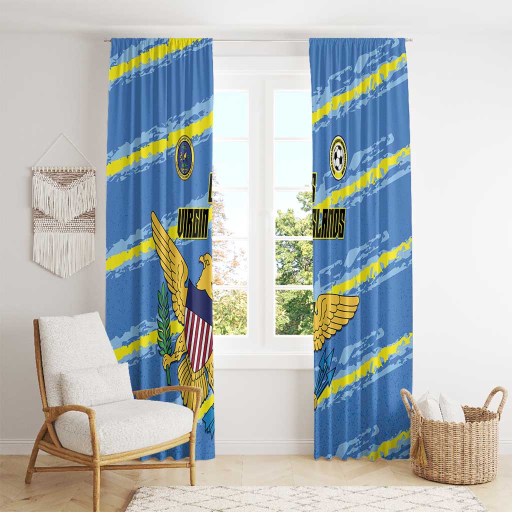 US Virgin Islands Soccer Window Curtain Team Dashing Eagles Come On