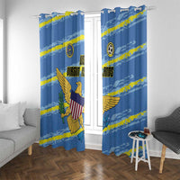 US Virgin Islands Soccer Window Curtain Team Dashing Eagles Come On