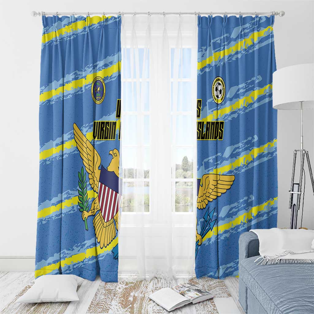US Virgin Islands Soccer Window Curtain Team Dashing Eagles Come On