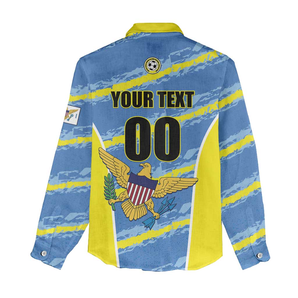 Custom US Virgin Islands Soccer Women Casual Shirt Team Dashing Eagles Come On