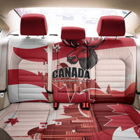 Canada Day 1867 Back Car Seat Cover Moose With Maple Leaves