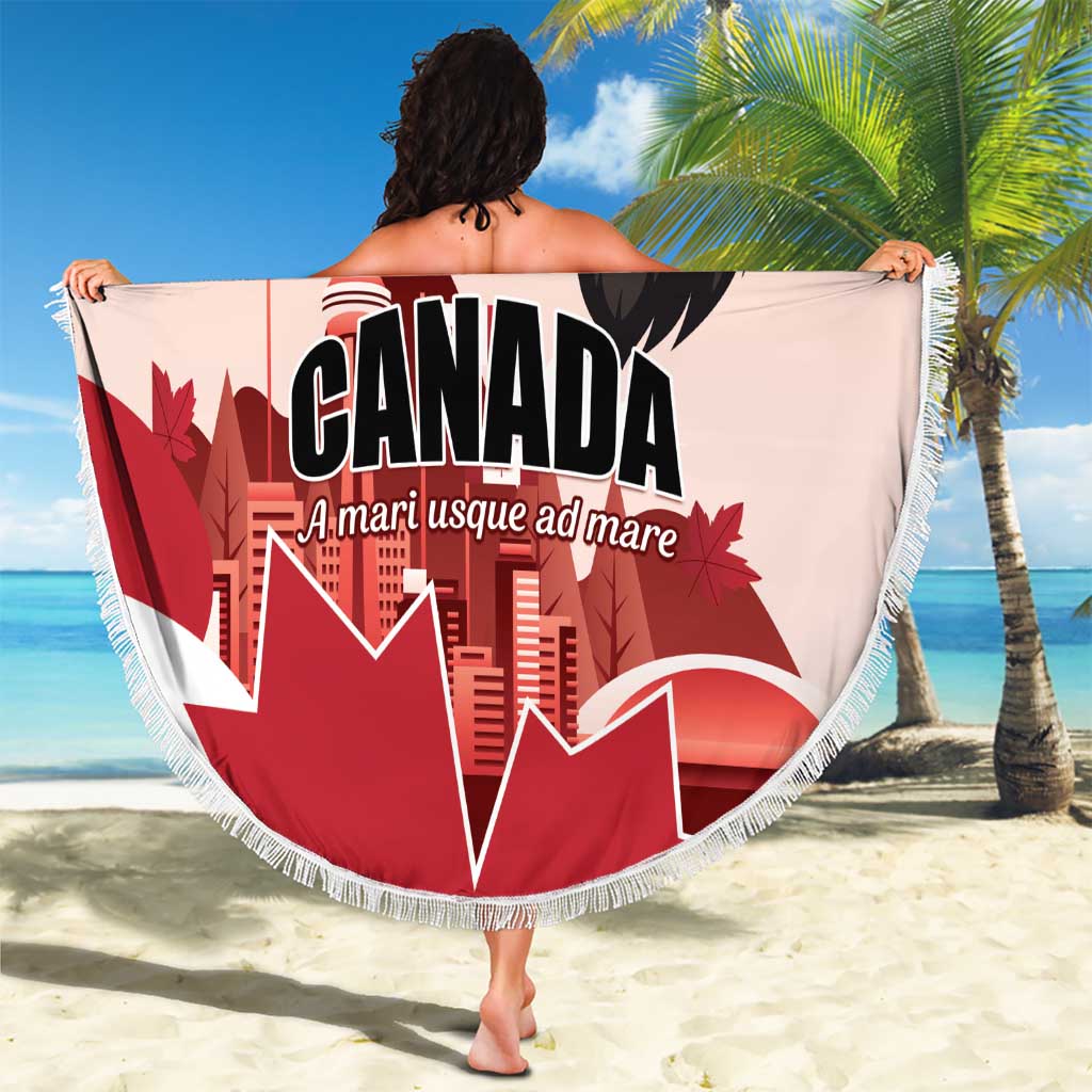Canada Day 1867 Beach Blanket Moose With Maple Leaves