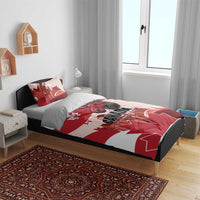 Canada Day 1867 Bedding Set Moose With Maple Leaves