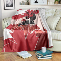 Canada Day 1867 Blanket Moose With Maple Leaves