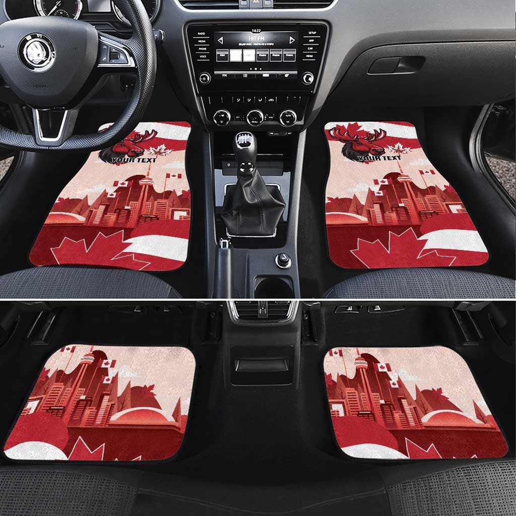 Canada Day 1867 Car Mats Moose With Maple Leaves