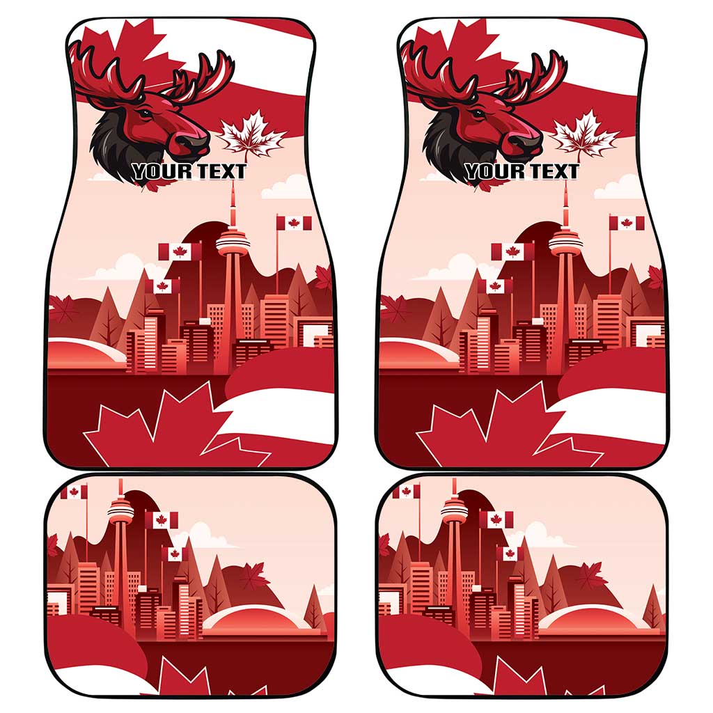 Canada Day 1867 Car Mats Moose With Maple Leaves