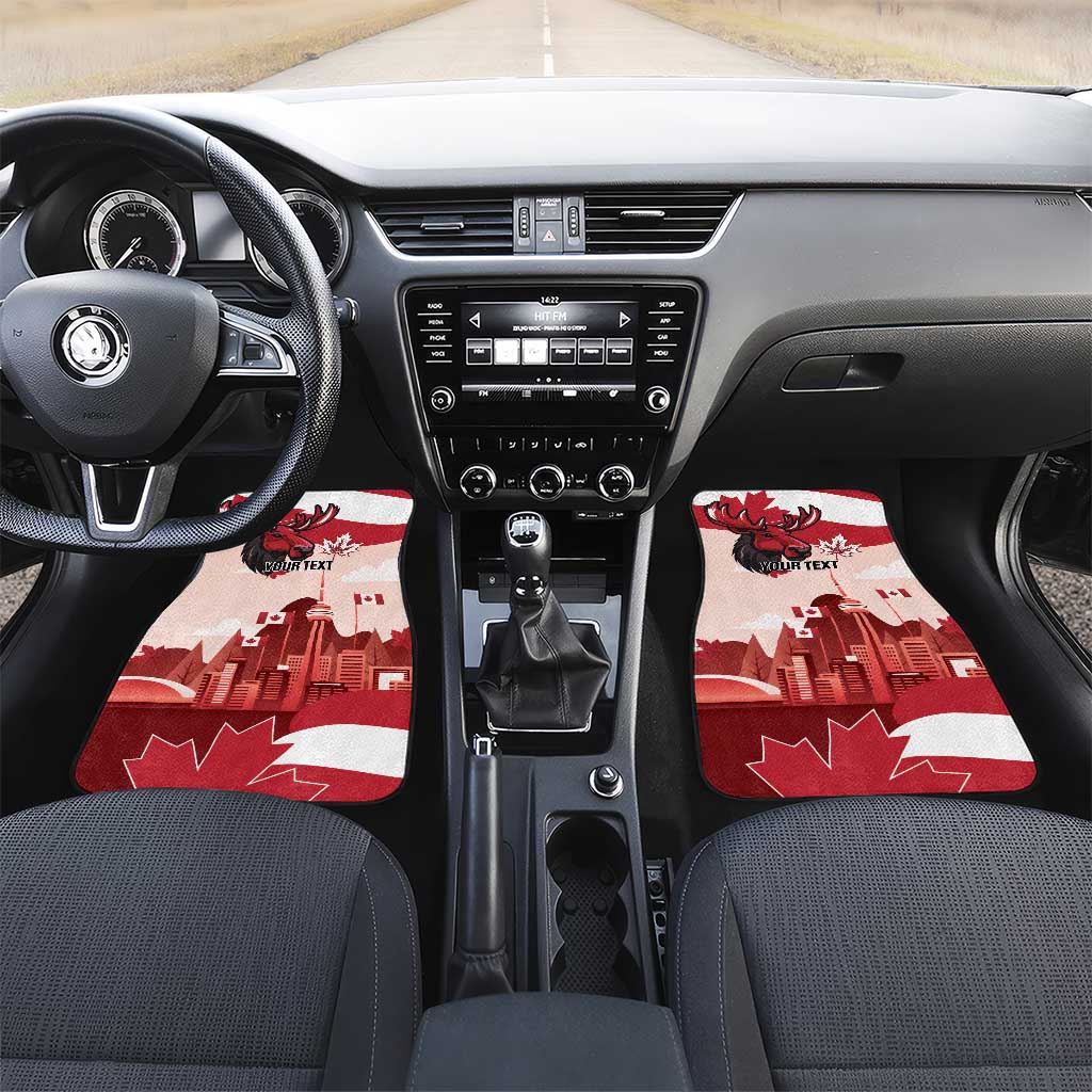Canada Day 1867 Car Mats Moose With Maple Leaves