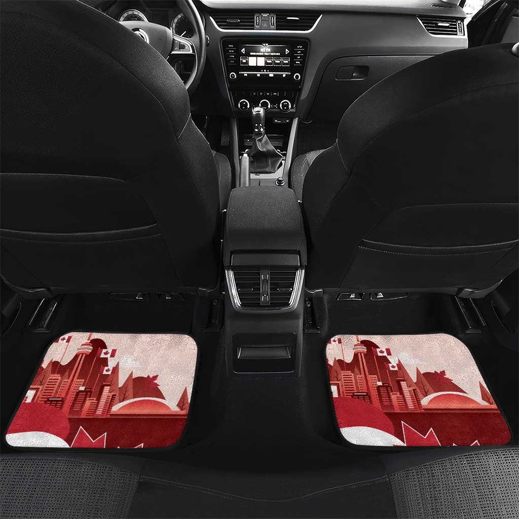 Canada Day 1867 Car Mats Moose With Maple Leaves
