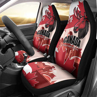 Canada Day 1867 Car Seat Cover Moose With Maple Leaves