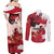 Personalised Canada Day 1867 Couples Matching Off Shoulder Maxi Dress and Long Sleeve Button Shirt Moose With Maple Leaves