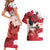 Personalised Canada Day 1867 Couples Matching Short Sleeve Bodycon Dress and Hawaiian Shirt Moose With Maple Leaves