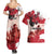 Personalised Canada Day 1867 Couples Matching Summer Maxi Dress and Hawaiian Shirt Moose With Maple Leaves