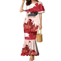 Personalised Canada Day 1867 Family Matching Mermaid Dress and Hawaiian Shirt Moose With Maple Leaves